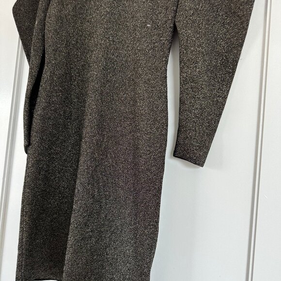 A.L.C. Samuel Lurex Turtleneck Mini Dress Sz Small in Black Mid-weight Knit - Picture 5 of 8